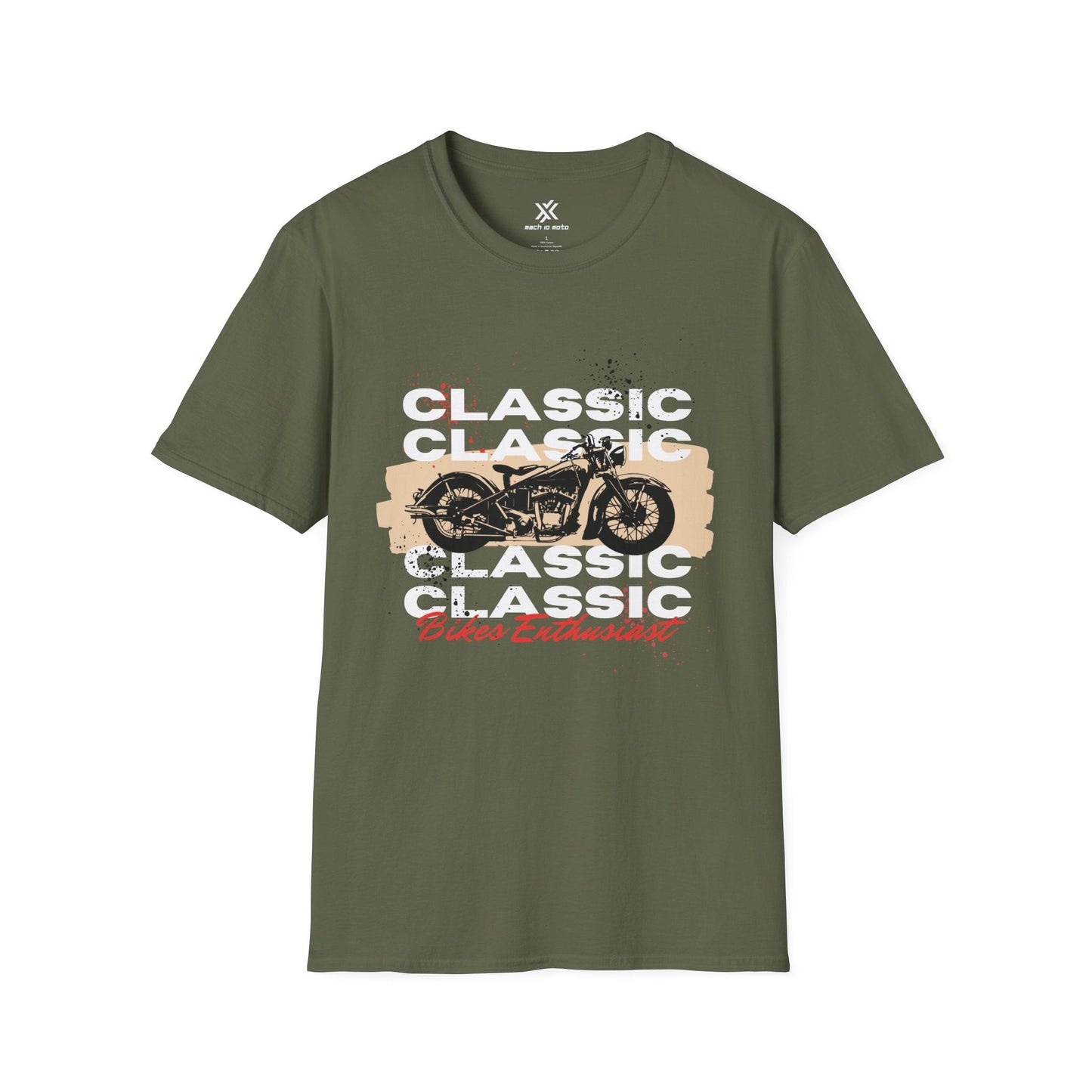 T-Shirt Military Green / S Classic Bikes Enthusiast T-Shirt