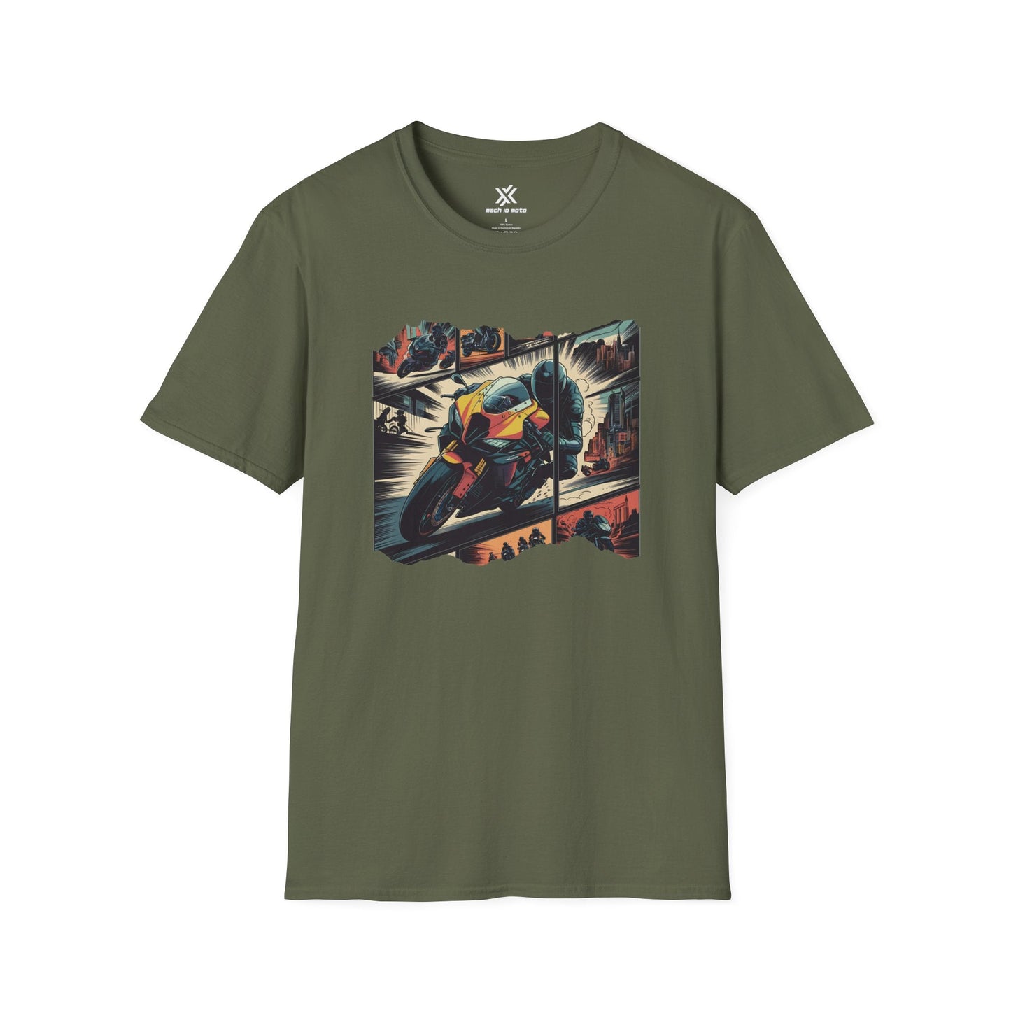 T-Shirt Military Green / S Comic Bike T-Shirt