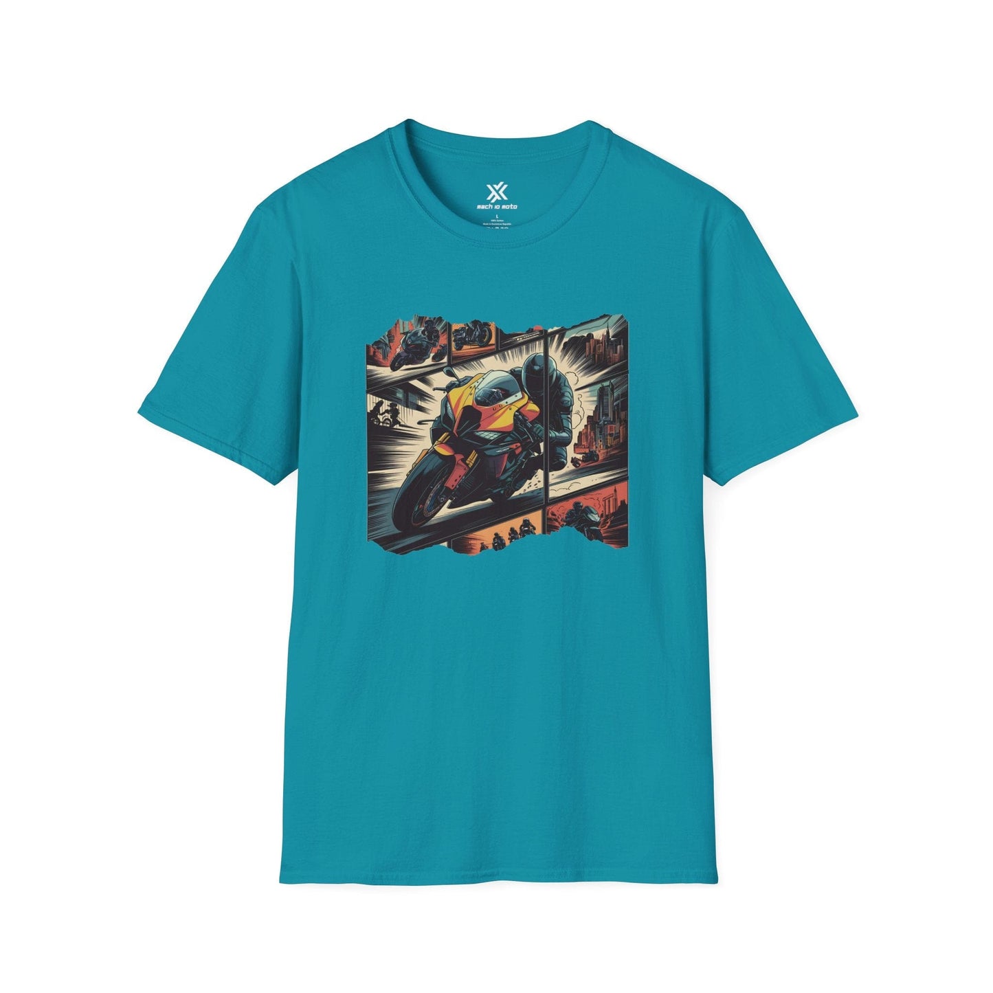 T-Shirt Tropical Blue / S Comic Bike T-Shirt