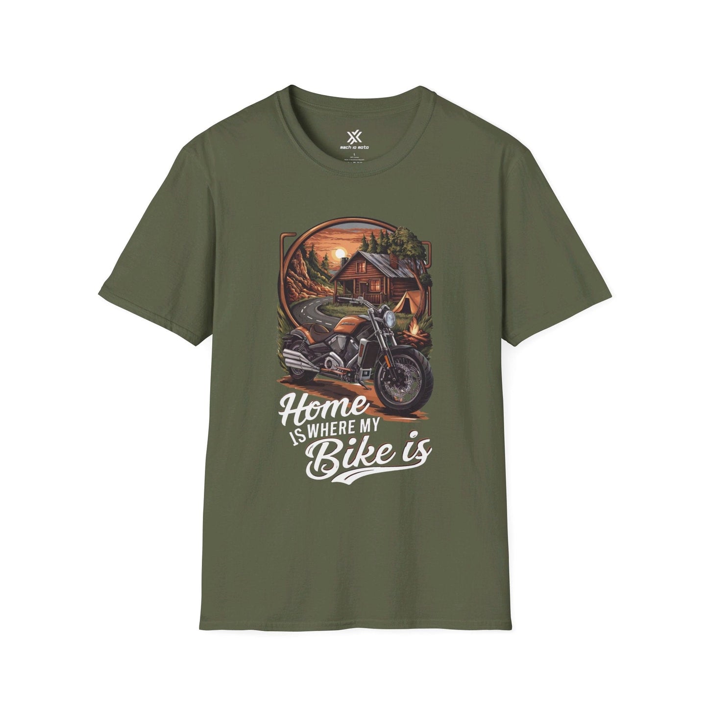 T-Shirt Military Green / S Home is where my bike is T-Shirt