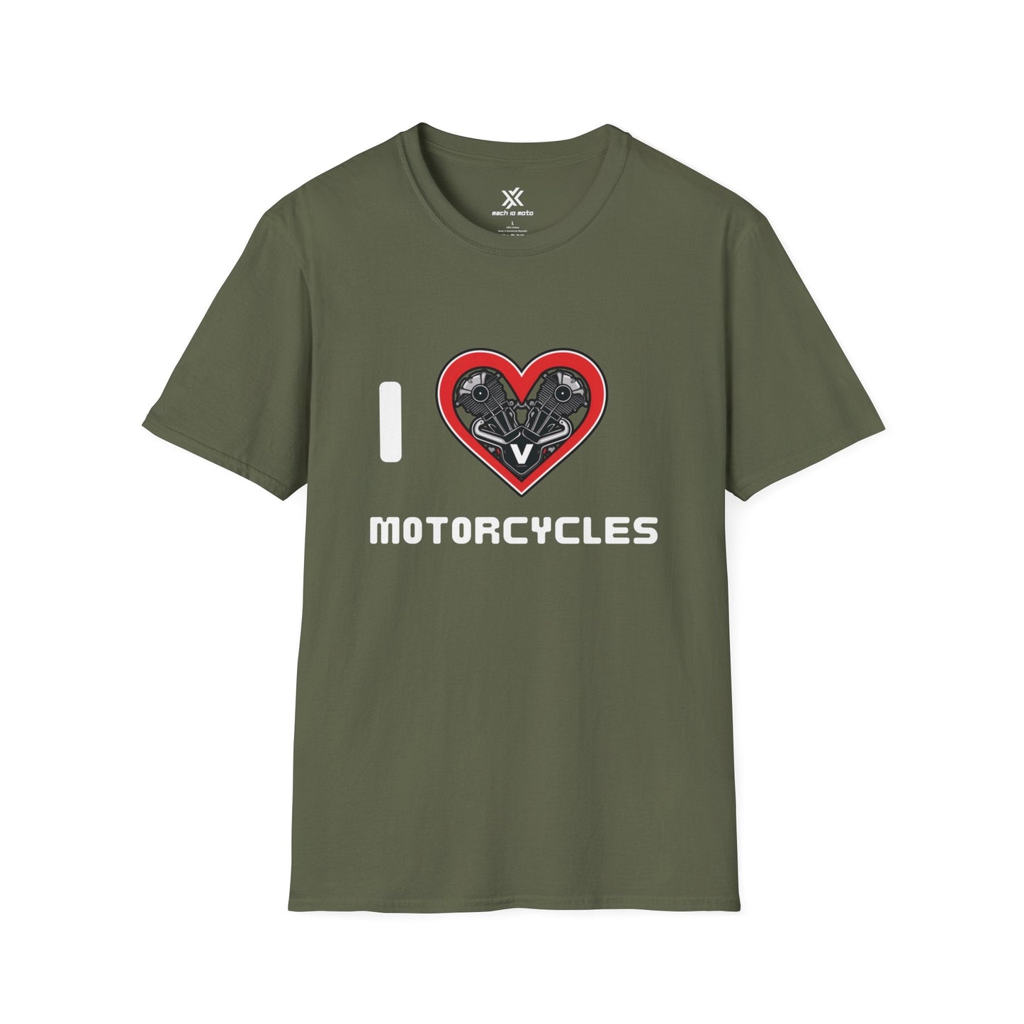 T-Shirt Military Green / S I Love Motorcycles T-Shirt