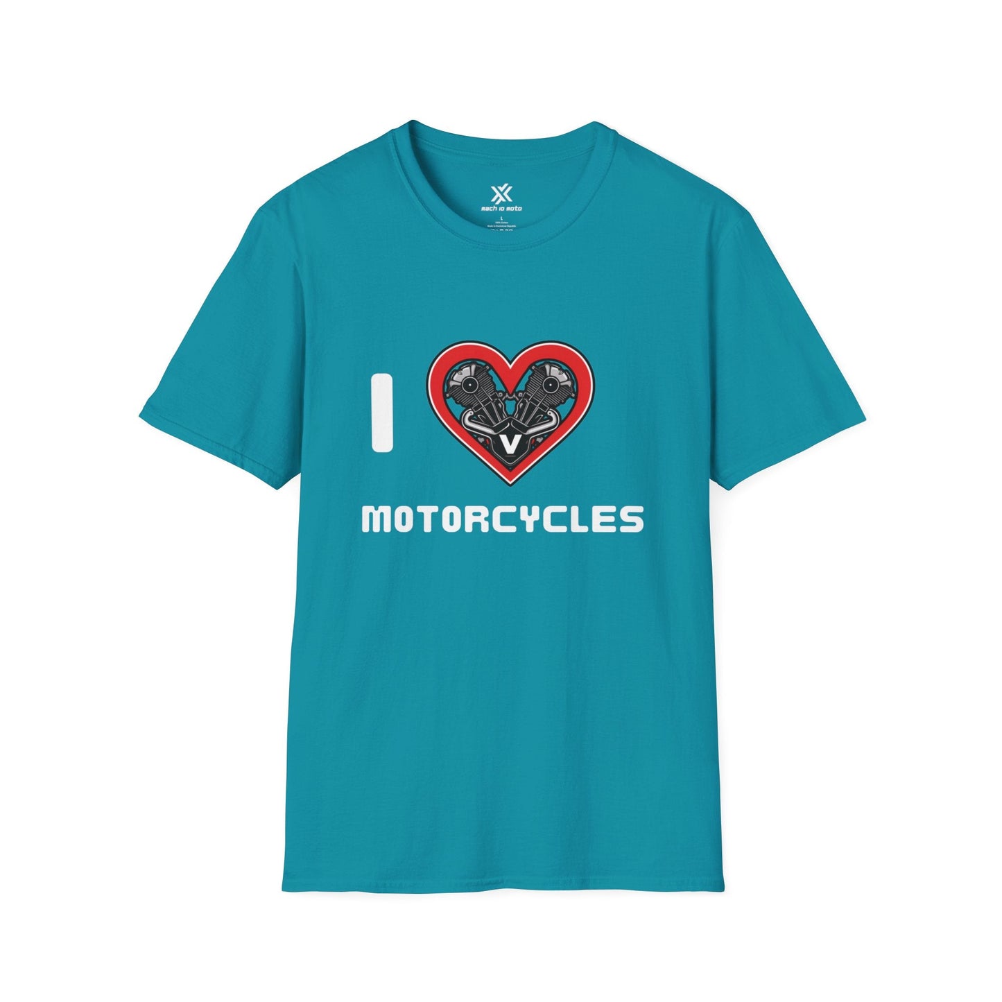 T-Shirt Tropical Blue / S I Love Motorcycles T-Shirt