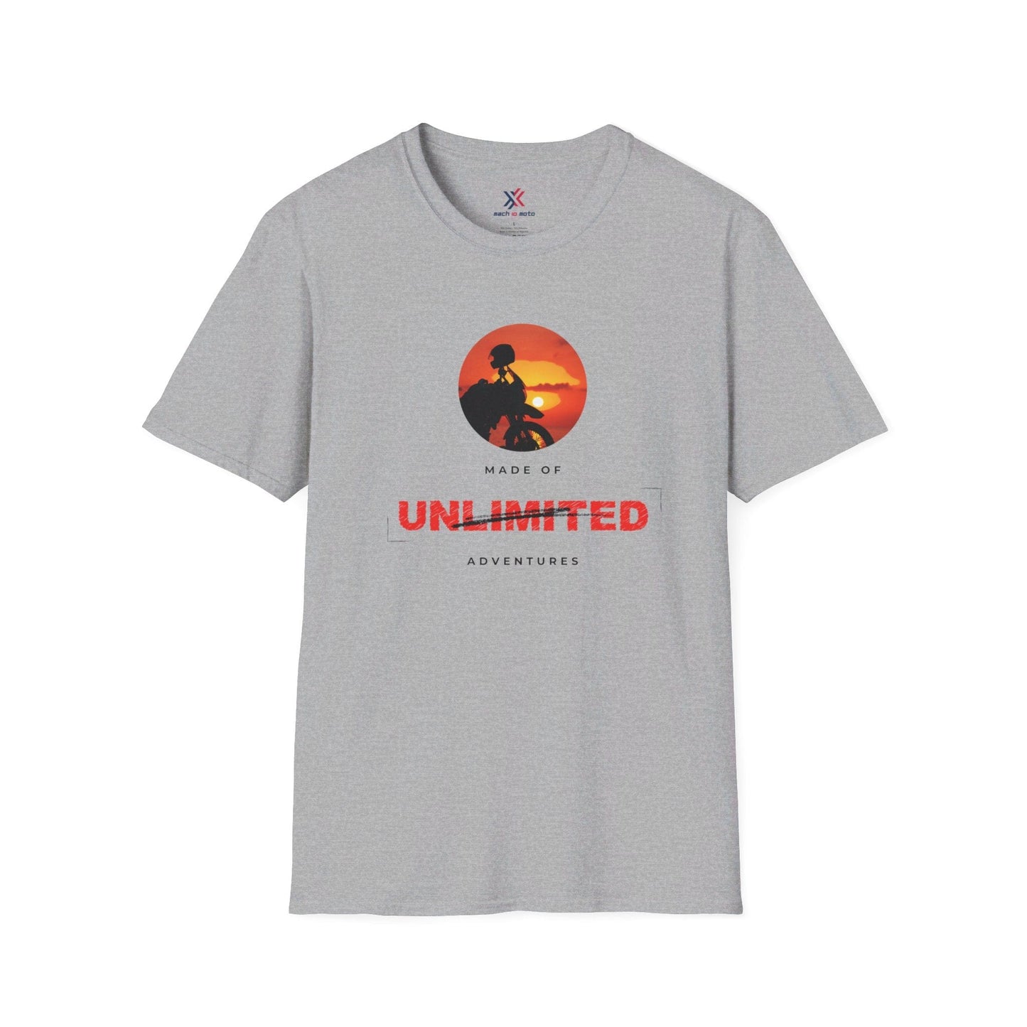 T-Shirt Sport Grey / S Made of Unlimited Adventures Adventure Bike T-Shirt