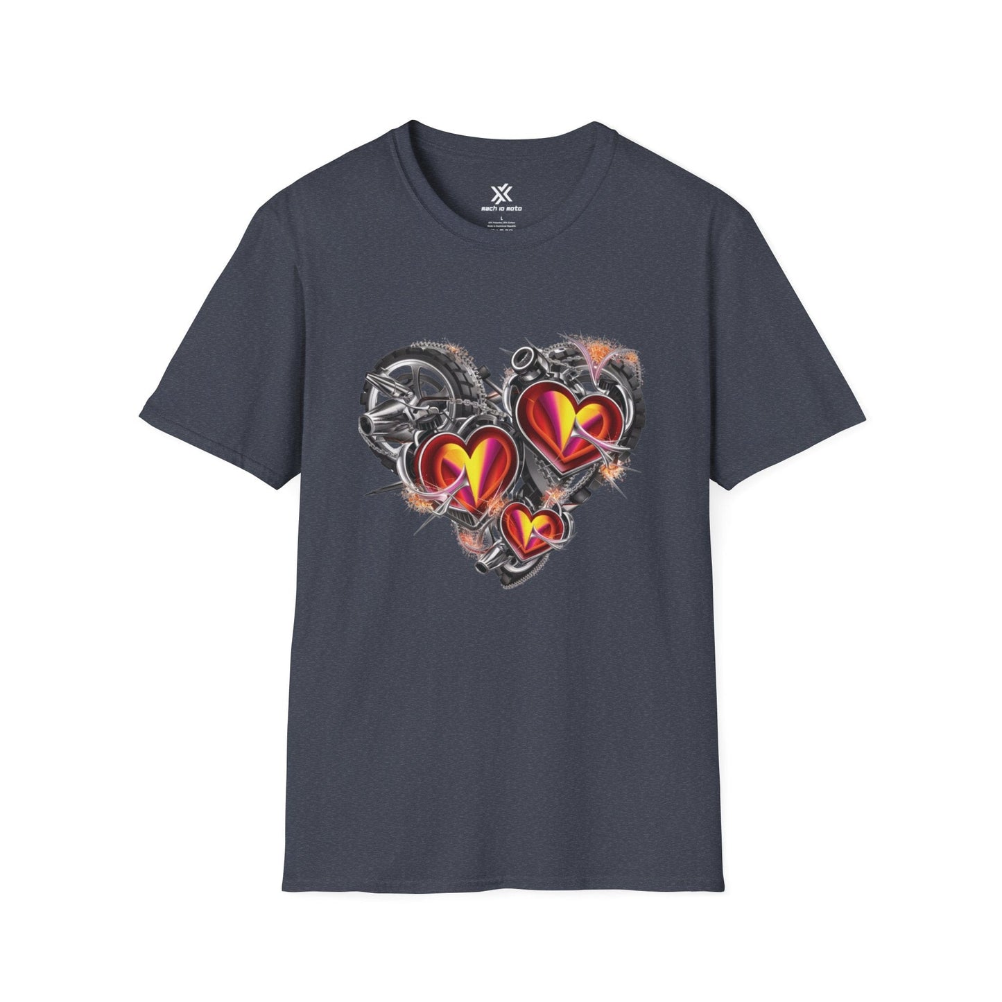 T-Shirt Heather Navy / S Mech Heart Too T-Shirt