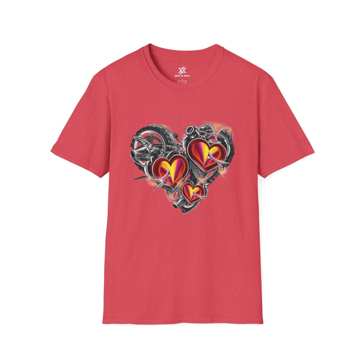 T-Shirt Heather Red / S Mech Heart Too T-Shirt