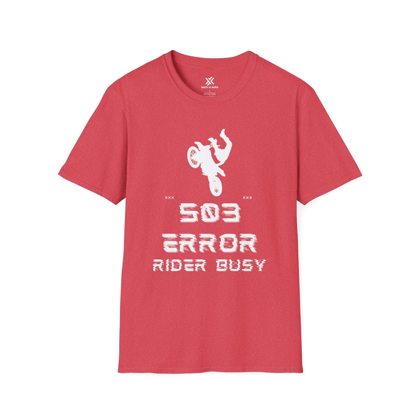 T-Shirt Heather Red / S Moto Stun Error 503 T-Shirt