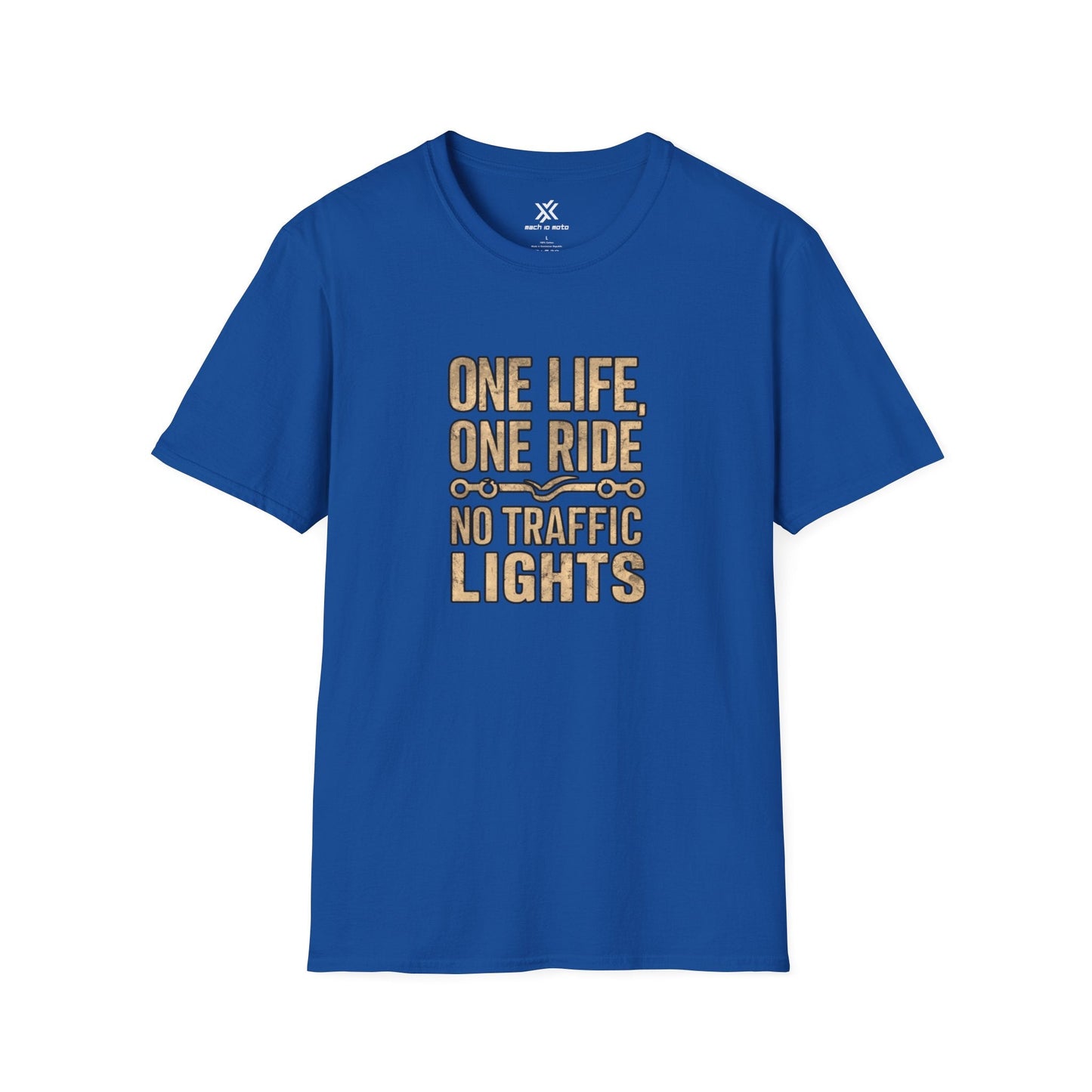 T-Shirt Royal / S One life One ride No Traffic lights T-Shirt