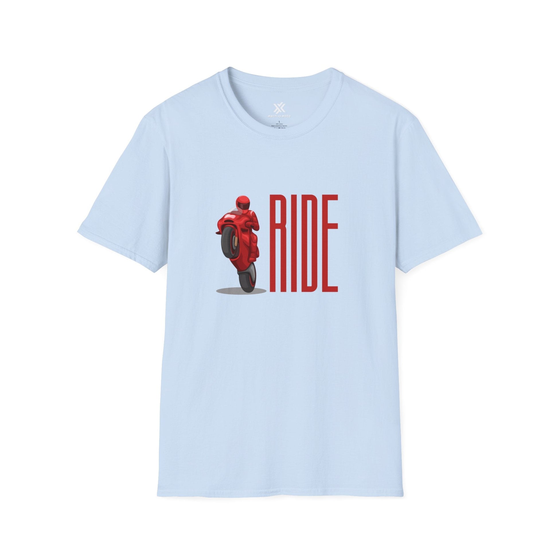 T-Shirt Light Blue / S Red Ride T-Shirt